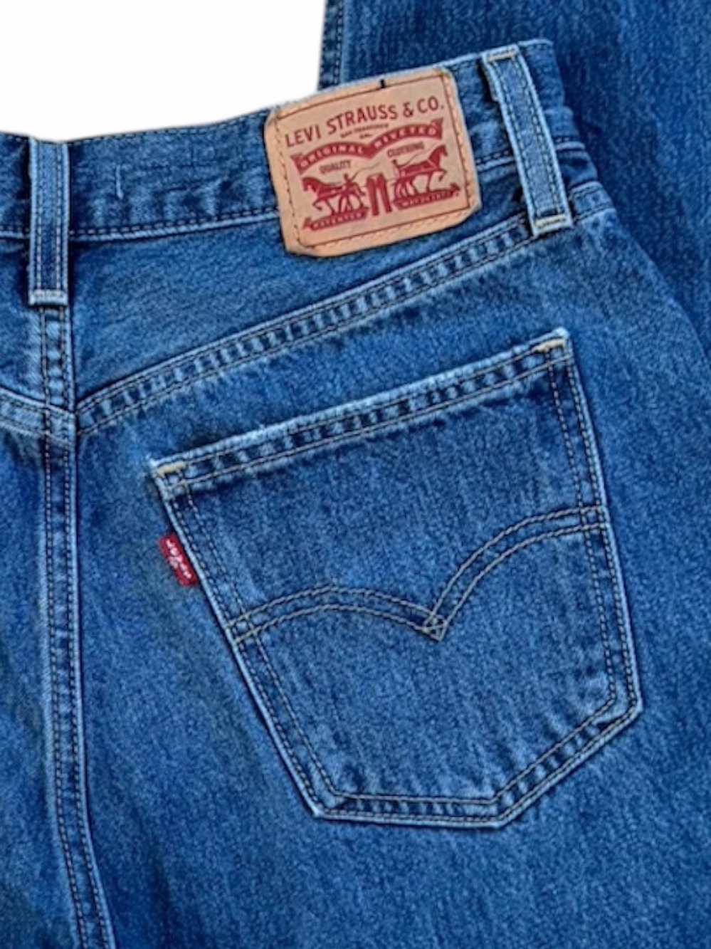 Levi's Women's Distressed Low Pro Straight Jeans Size 26 - Picture 9 of 15